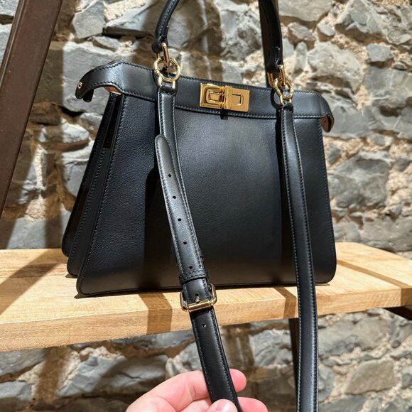 Fendi 2020 Black Calf Medium Peekaboo I See You Bag - Picture 4 of 16